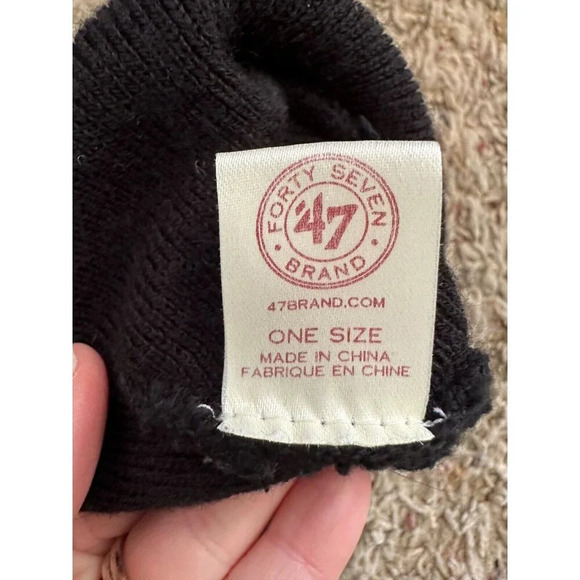 47‎ Brand NHL Knit Anaheim Ducks Cuffed Beanie, black beanie, anaheim ducks - Picture 3 of 6